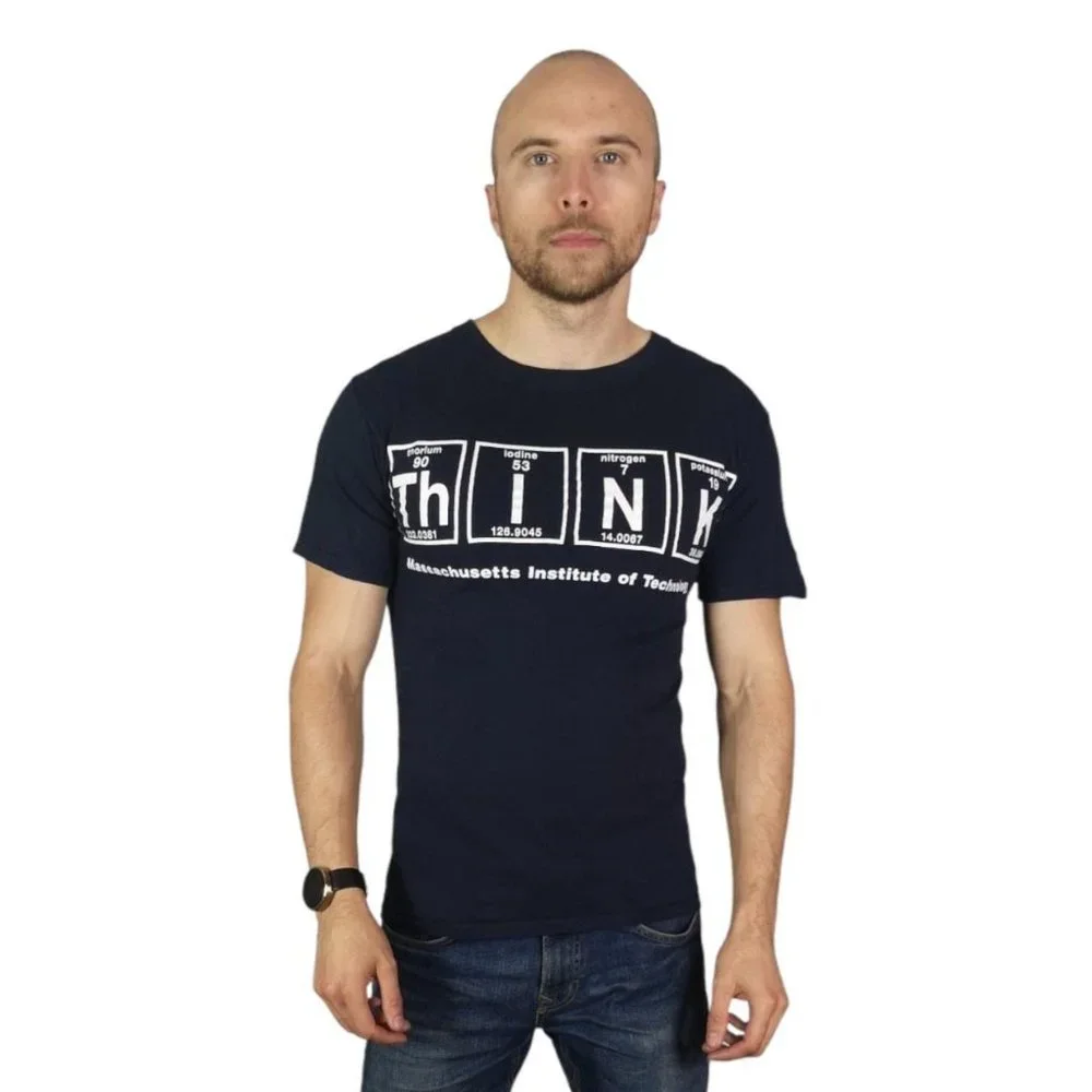 Men's Champion MIT Short Sleeve T-shirt In Navy Blue Size small - Picture 1 of 3